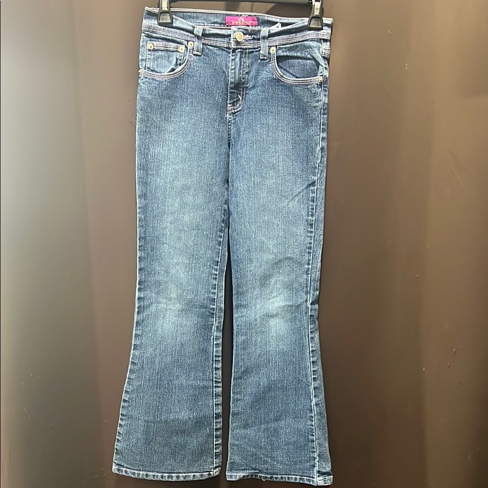 Y2K Girls Jordache Blue Flare Wide Leg Jeans, Size 14